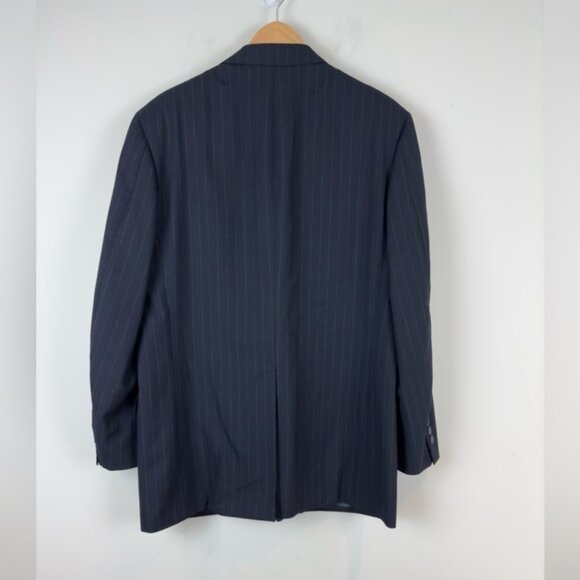 Brooks Brothers Navy Blue Striped Wool Blazer Size 41R - Picture 2 of 7